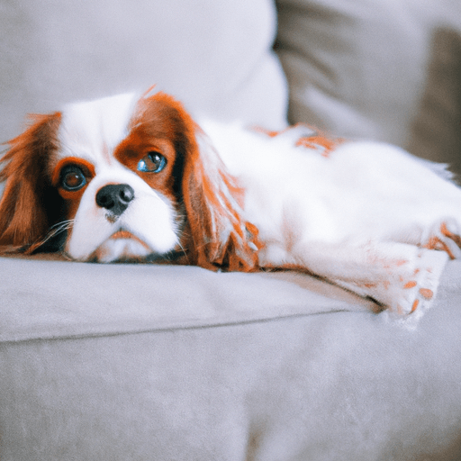 Cavalier King Charles so tired from a long