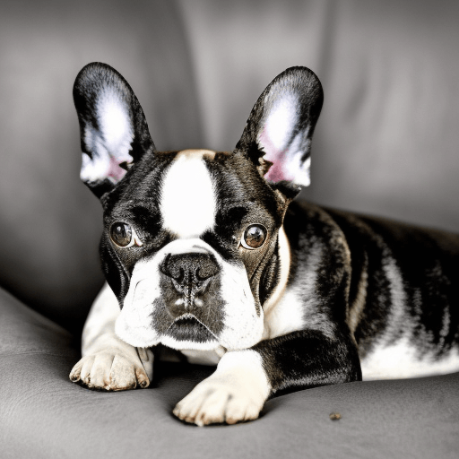 Cute face of a French bulldog